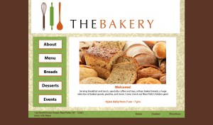 The Bakery homepage full screen