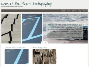 Lens of the Heart - client maintained, designed by Wordimagemedia using WordPress