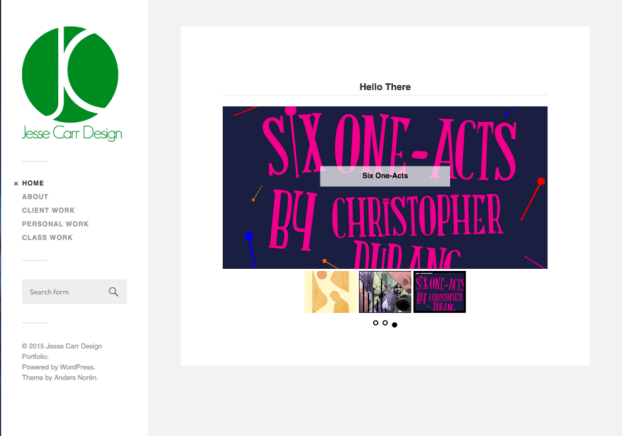 Visual Art Portfolio by Jesse Carr, 2015-- Software: Photoshop & WordPress